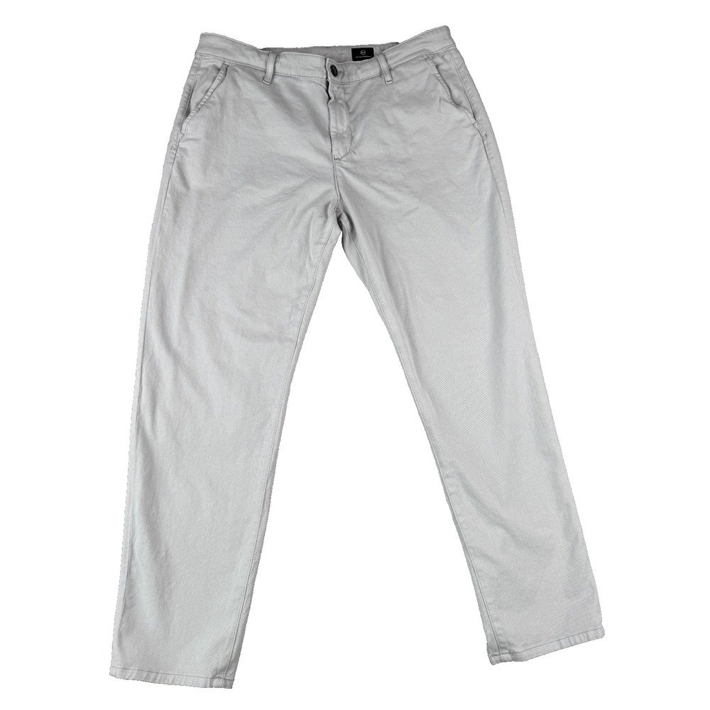 AG Adriano Goldschmied Women's Pants 32R Light Gray Caden Trouser